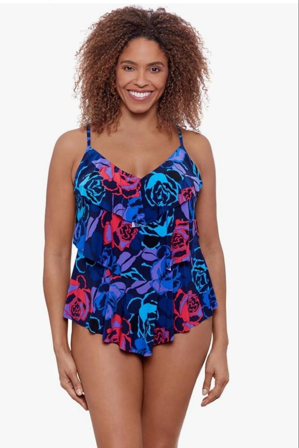 Aqua Green triple tier Tankini