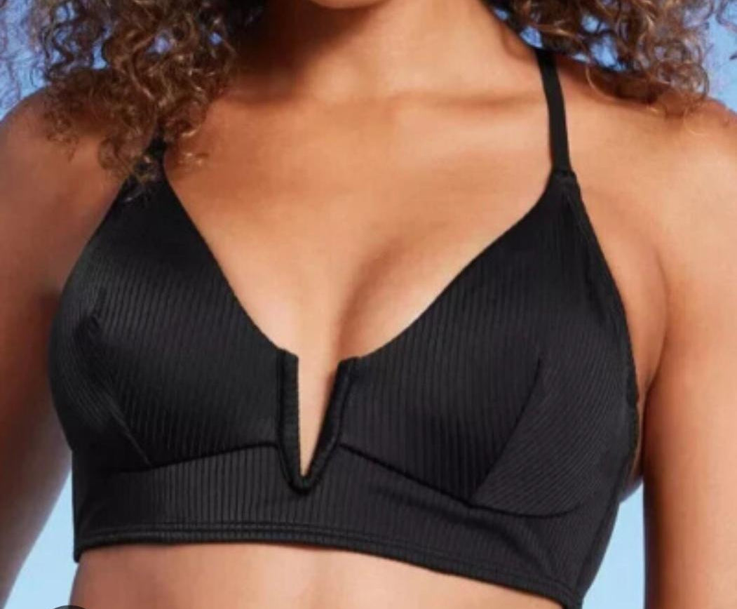 Shade & Shore Womens Ribbed bikini top
