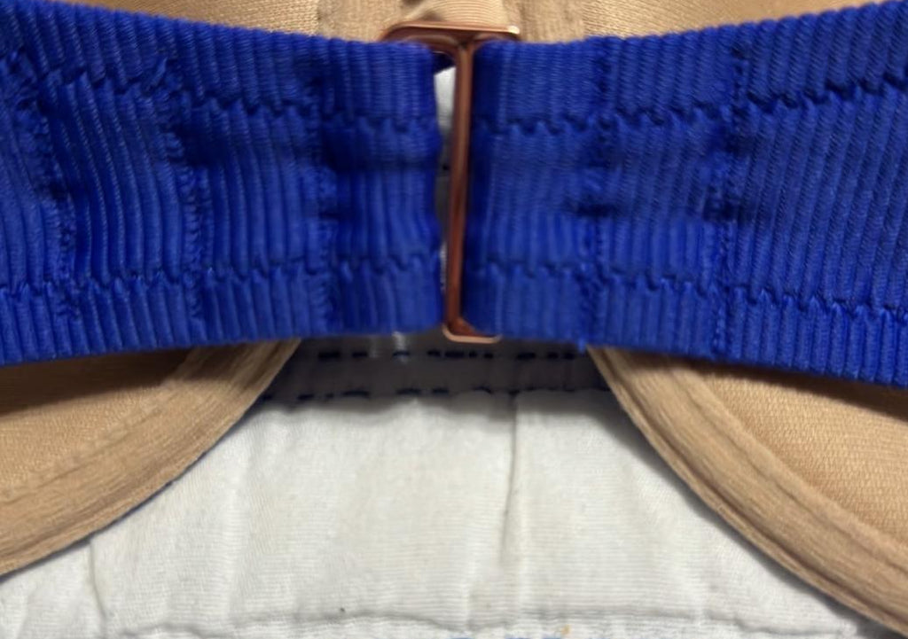 Cobalt Blue ribbed bikini top