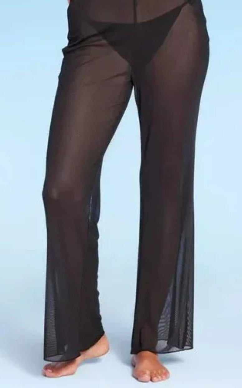 Wild Fable Mesh High Waist Flare Leg coverup