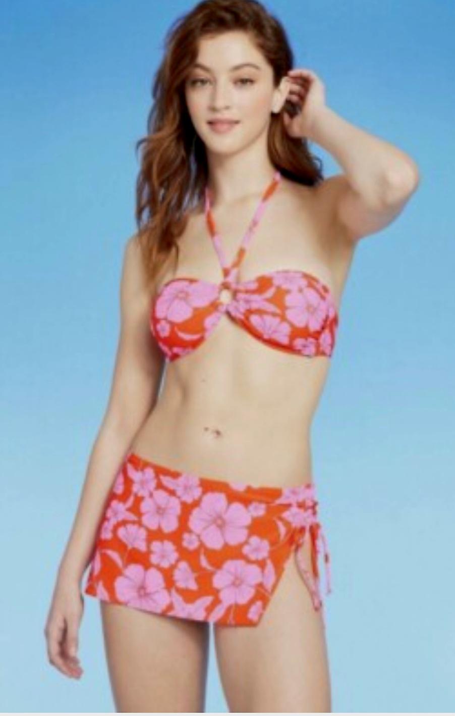 Wild Fable Swimsuit Cinch side Skirt Coverup